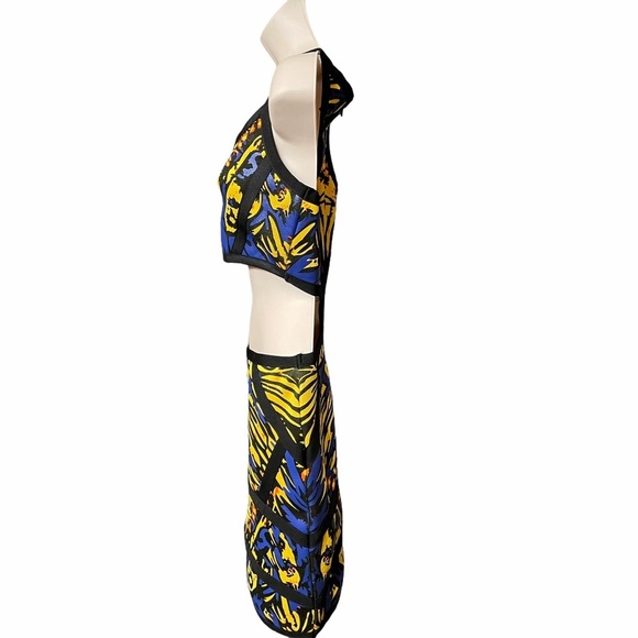 2B Bebe Bodycon Mid Riff Cutout Dress Size S Y2K Style - Picture 5 of 10